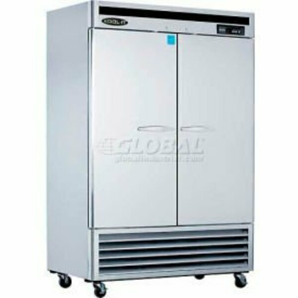 Mvp Group Corporation Kool-It Reach In Freezer, Bottom Mount Compressor, 2 Solid Doors, 44.7 Cu. Ft., Stainless Steel KBSF-2